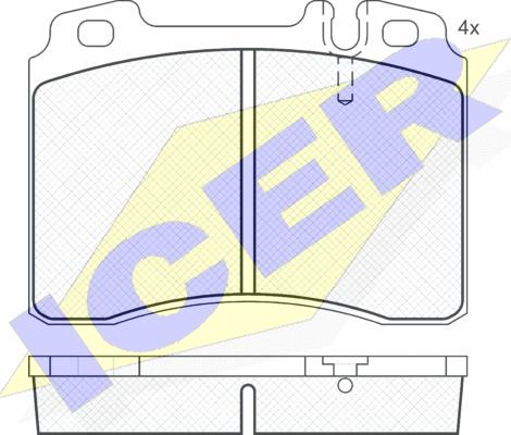 Icer 180861 - Гальмівні колодки, дискові гальма autocars.com.ua