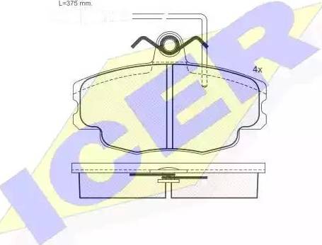 Icer 180863 - Тормозные колодки, дисковые, комплект autodnr.net