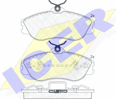 Icer 180871 - Гальмівні колодки, дискові гальма autocars.com.ua