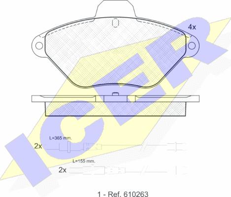 Icer 180921 - Гальмівні колодки, дискові гальма autocars.com.ua