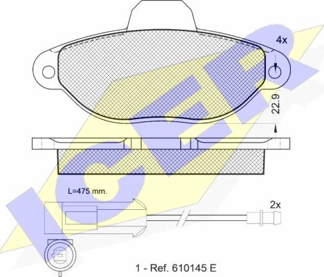 Icer 180924 - Гальмівні колодки, дискові гальма autocars.com.ua