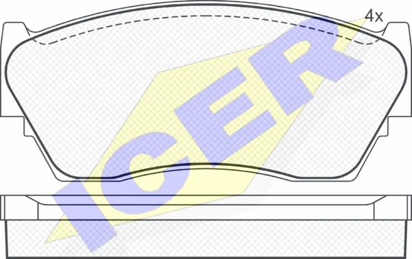 Icer 180937 - Тормозные колодки, дисковые, комплект autodnr.net