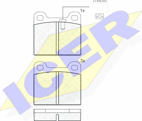 Icer 180947 - Гальмівні колодки, дискові гальма autocars.com.ua