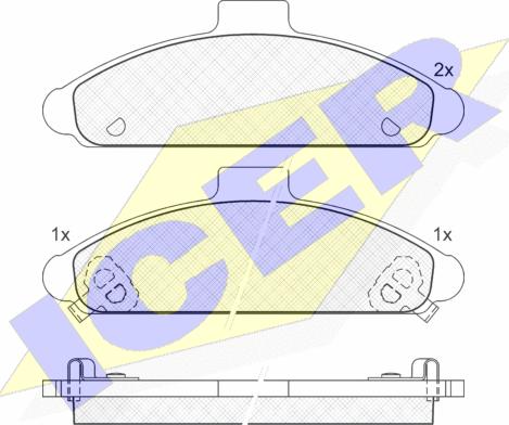 Icer 180963 - Гальмівні колодки, дискові гальма autocars.com.ua