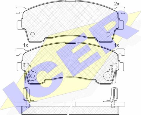 Icer 180971-204 - Гальмівні колодки, дискові гальма autocars.com.ua