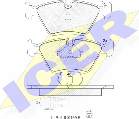 Icer 180992 - Тормозные колодки, дисковые, комплект avtokuzovplus.com.ua