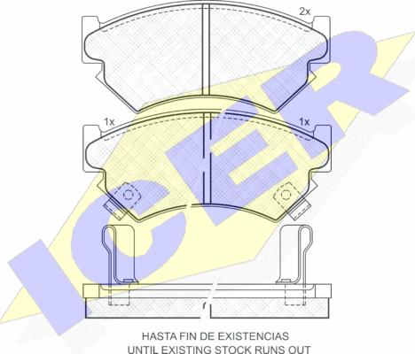 Icer 180997 - Тормозные колодки, дисковые, комплект avtokuzovplus.com.ua