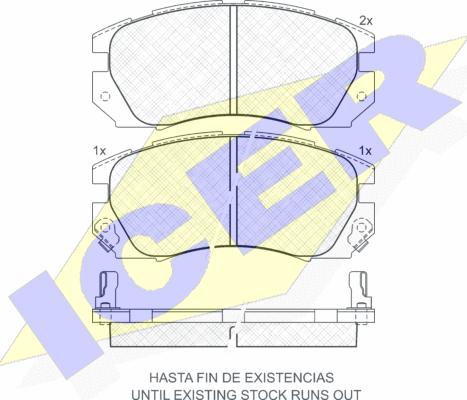 Icer 180999 - Тормозные колодки, дисковые, комплект autodnr.net