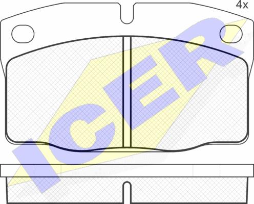 Icer 181092 - Гальмівні колодки, дискові гальма autocars.com.ua
