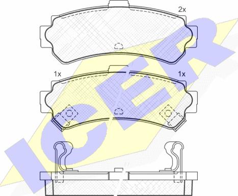 Icer 181095 - Тормозные колодки, дисковые, комплект avtokuzovplus.com.ua