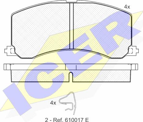 Icer 181116 - Гальмівні колодки, дискові гальма autocars.com.ua
