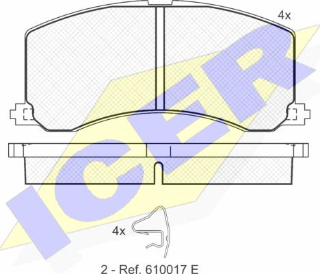 Icer 181116 - Тормозные колодки, дисковые, комплект avtokuzovplus.com.ua