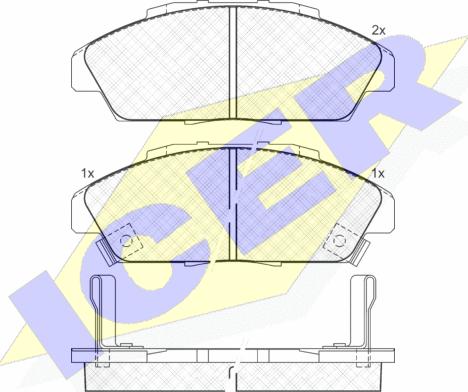 Icer 181133 - Тормозные колодки, дисковые, комплект avtokuzovplus.com.ua