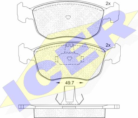 Icer 181151 - Тормозные колодки, дисковые, комплект avtokuzovplus.com.ua