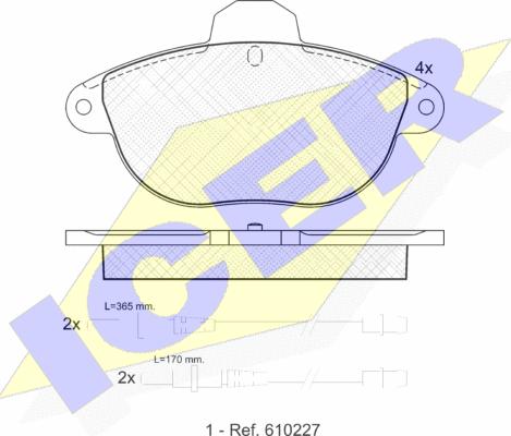 Icer 181154 - Тормозные колодки, дисковые, комплект avtokuzovplus.com.ua