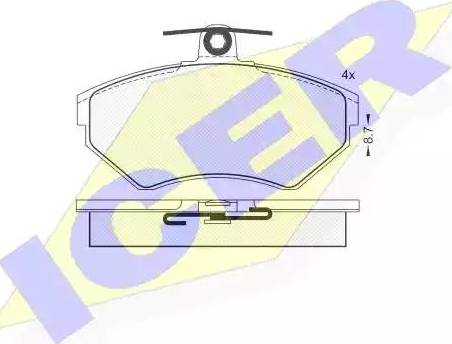 Icer 181157 - Тормозные колодки, дисковые, комплект autodnr.net