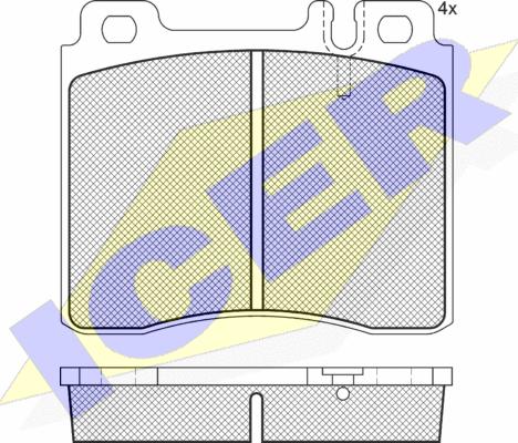 Icer 181158-396 - Гальмівні колодки, дискові гальма autocars.com.ua