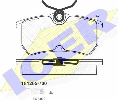 Icer 181265-700 - Колодки торм.дисковые autodnr.net