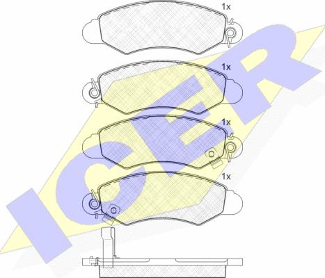 Icer 181293 - Тормозные колодки, дисковые, комплект avtokuzovplus.com.ua