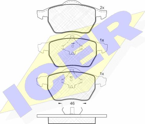 Icer 181294 - Гальмівні колодки, дискові гальма autocars.com.ua