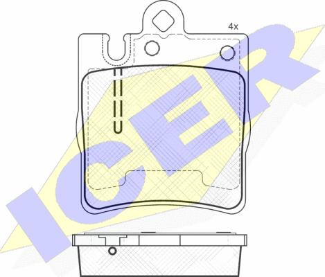 Icer 181312-202 - Тормозные колодки, дисковые, комплект avtokuzovplus.com.ua