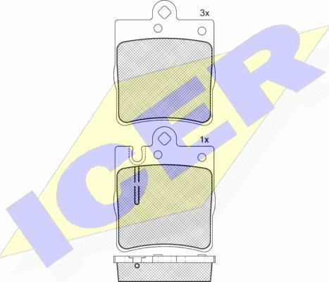 Icer 181312-396 - Гальмівні колодки, дискові гальма autocars.com.ua