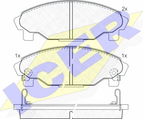 Icer 181340 - Тормозные колодки, дисковые, комплект autodnr.net