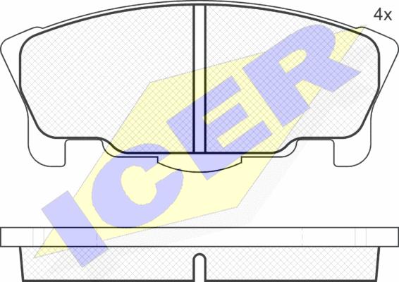 Icer 181341 - Гальмівні колодки, дискові гальма autocars.com.ua
