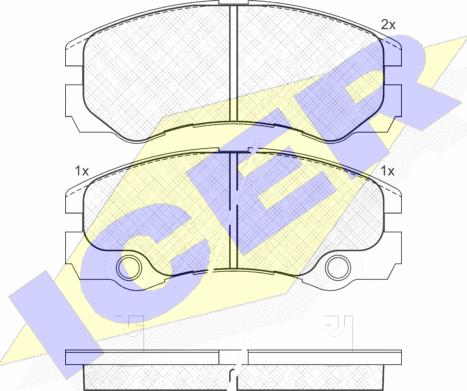 Icer 181354 - Тормозные колодки, дисковые, комплект avtokuzovplus.com.ua