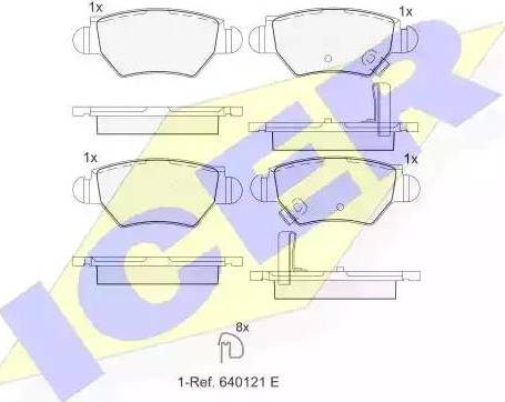 Icer 181363 - Тормозные колодки, дисковые, комплект autodnr.net