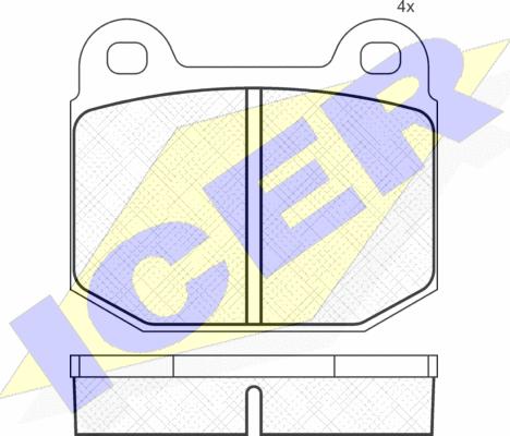 Icer 181371 - Гальмівні колодки, дискові гальма autocars.com.ua