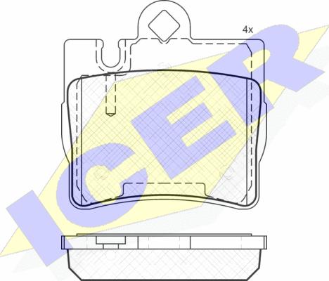 Icer 181390 - Гальмівні колодки, дискові гальма autocars.com.ua