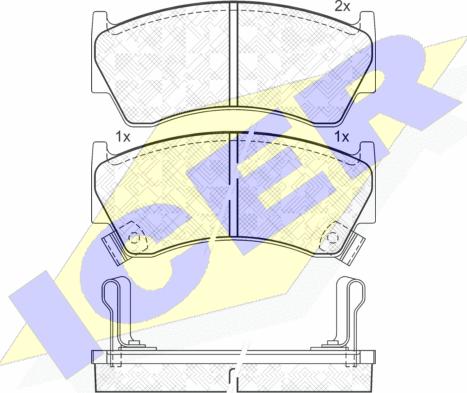 Icer 181394 - Гальмівні колодки, дискові гальма autocars.com.ua