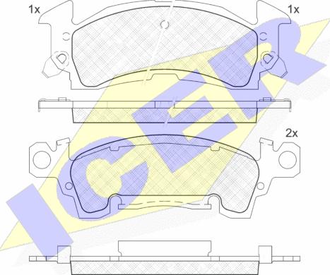 Icer 181415 - Гальмівні колодки, дискові гальма autocars.com.ua