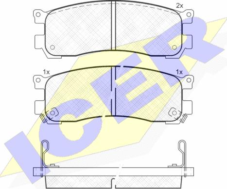 Icer 181418 - Тормозные колодки, дисковые, комплект avtokuzovplus.com.ua