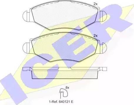 Icer 181439 - Гальмівні колодки, дискові гальма autocars.com.ua