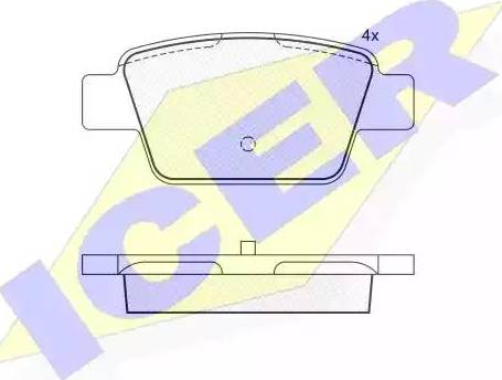 Icer 181503 - Тормозные колодки, дисковые, комплект avtokuzovplus.com.ua