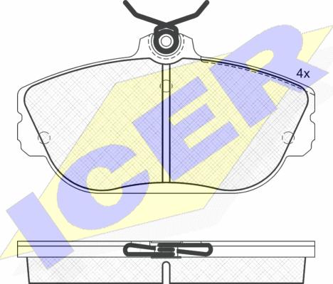 Icer 181506 - Гальмівні колодки, дискові гальма autocars.com.ua