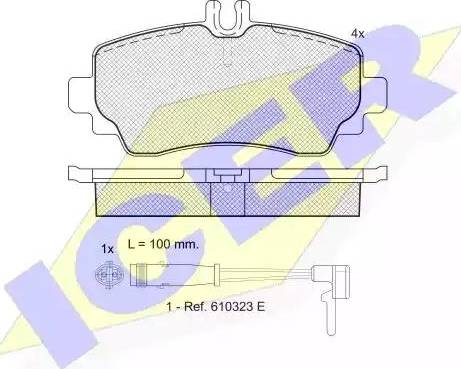 Icer 181516 - Гальмівні колодки, дискові гальма autocars.com.ua