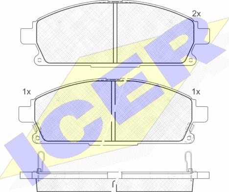 Icer 181521 - Гальмівні колодки, дискові гальма autocars.com.ua
