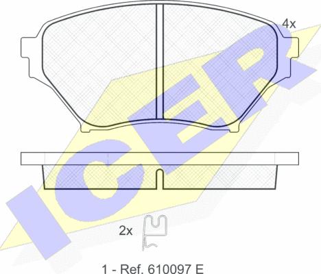 Icer 181529 - Гальмівні колодки, дискові гальма autocars.com.ua