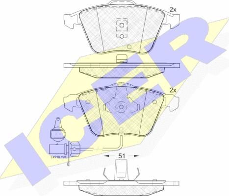 Icer 181531 - Гальмівні колодки, дискові гальма autocars.com.ua