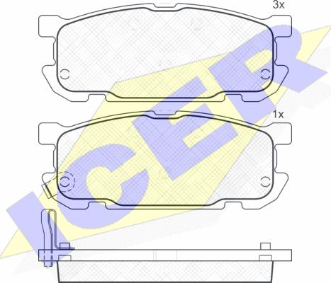 Icer 181541 - Тормозные колодки, дисковые, комплект avtokuzovplus.com.ua