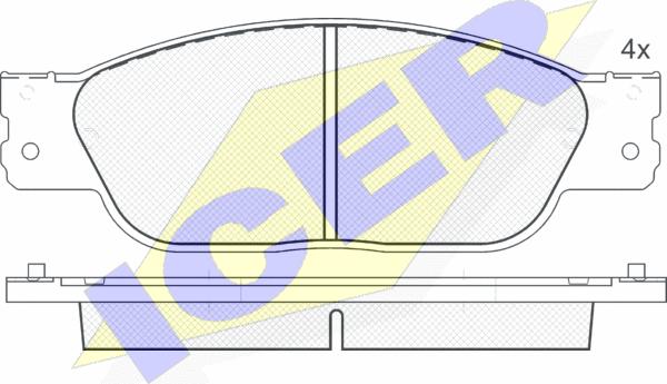 Icer 181545 - Гальмівні колодки, дискові гальма autocars.com.ua