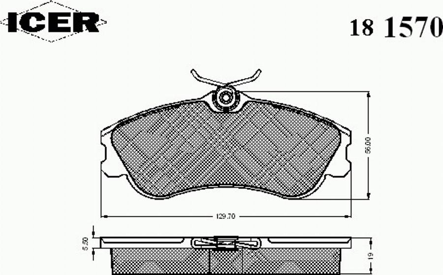 Icer 181570 - Тормозные колодки, дисковые, комплект autodnr.net