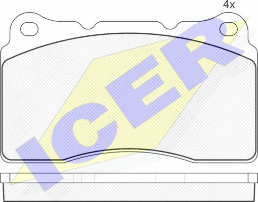Icer 181582 - Гальмівні колодки, дискові гальма autocars.com.ua