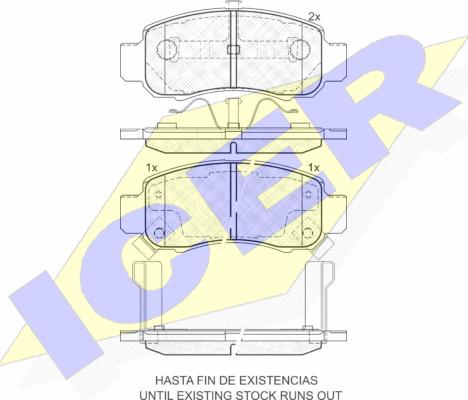 Icer 181609 - Тормозные колодки, дисковые, комплект autodnr.net