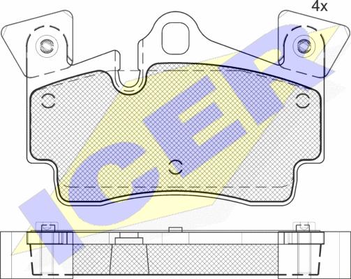 Icer 181611-203 - Гальмівні колодки, дискові гальма autocars.com.ua