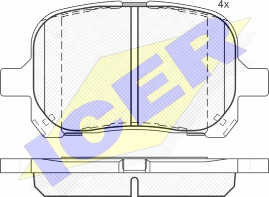 Icer 181632 - Гальмівні колодки, дискові гальма autocars.com.ua