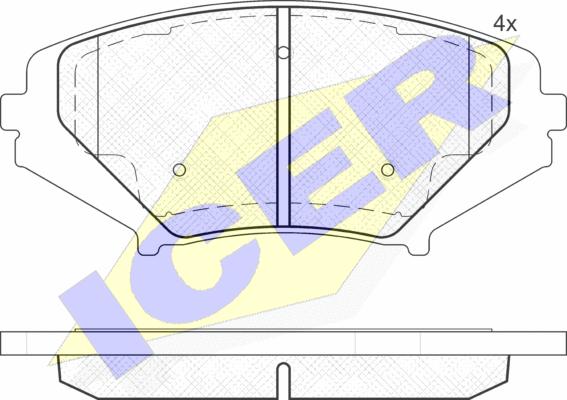 Icer 181670 - Гальмівні колодки, дискові гальма autocars.com.ua